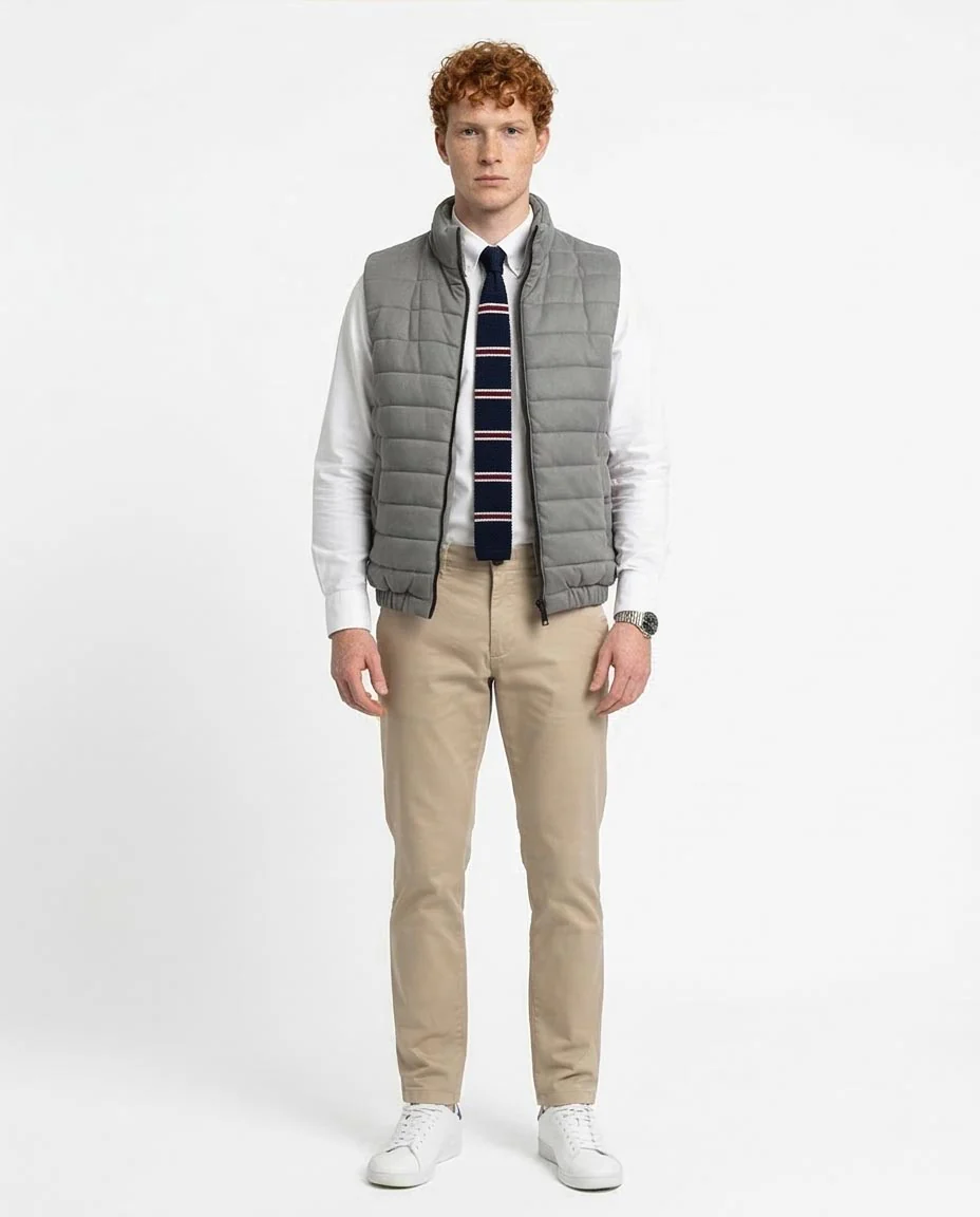 Ravin Men's Quilted Performance Puffer Vest – Slate Grey - R215935 - Image 3