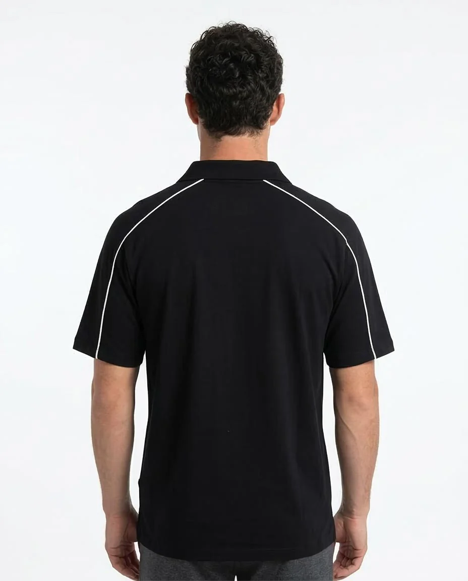 Ravin Men's Avant Gardae Oversized Piquet Polo – Black Sport Luxe Edition - R215952 - Image 2