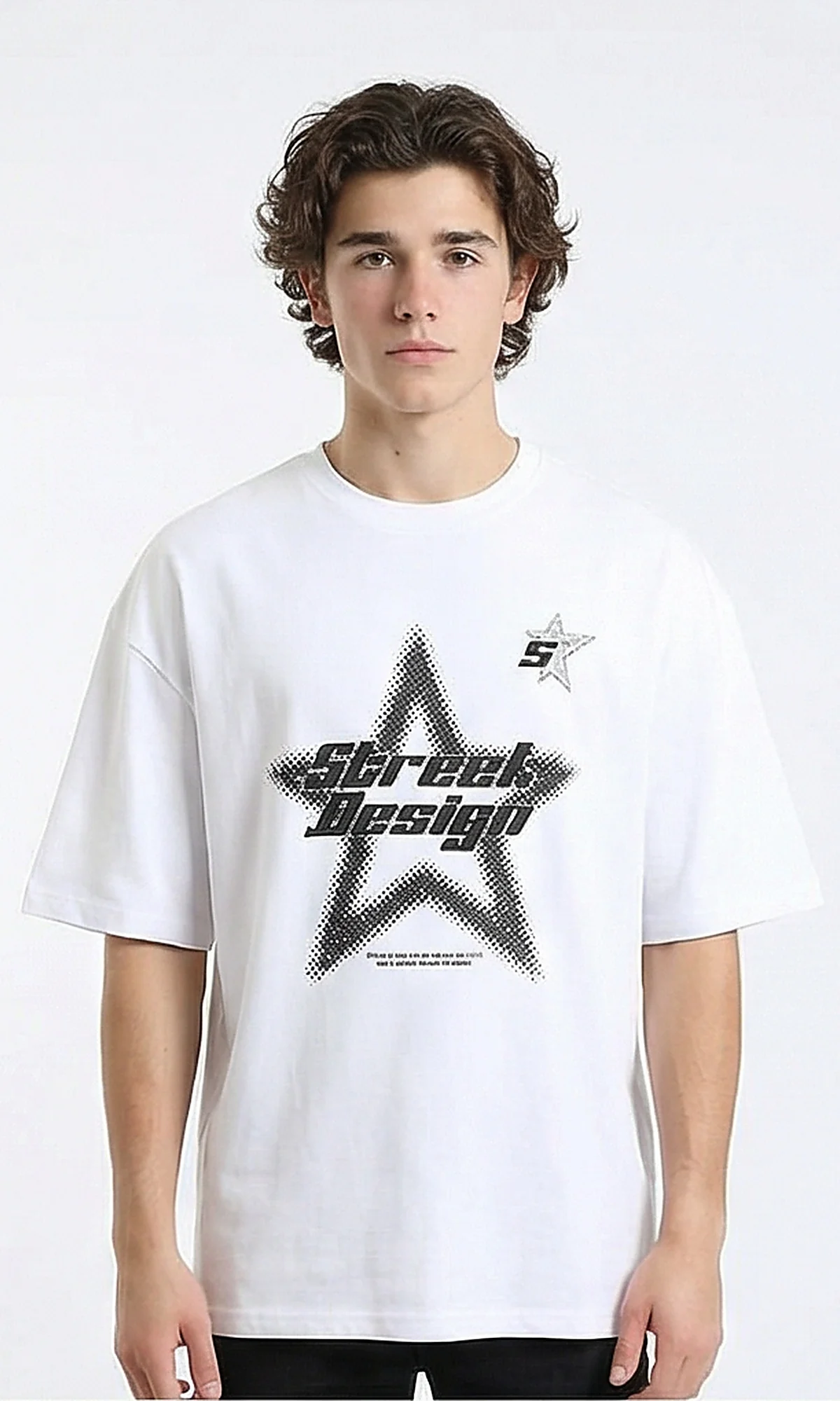 R215967 - Slip On Elbow Sleeves Comfy Tee - White