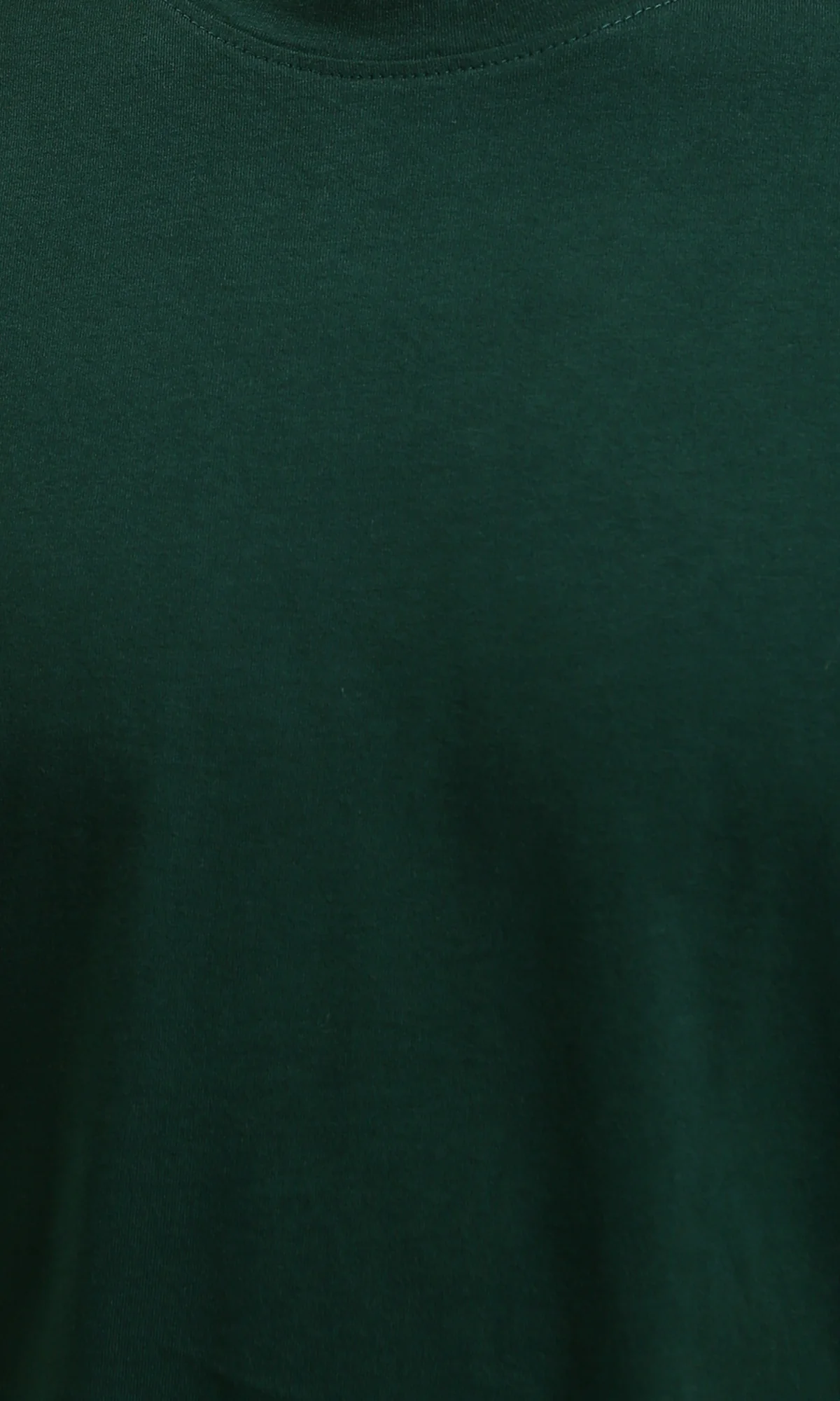 R216107 - Solid Crew Neck Relaxed Fit Tee - Dark Green - Image 3