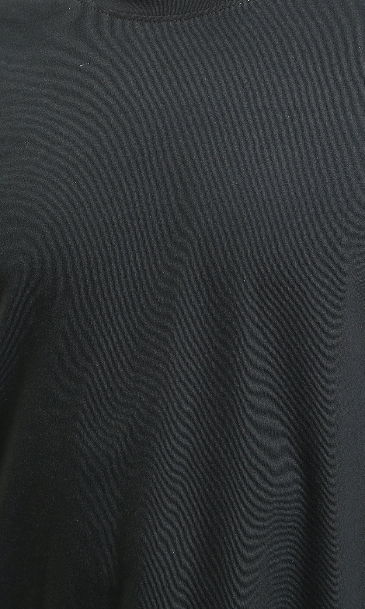 R216110 - Solid Crew Neck Relaxed Fit Tee - Charcoal Grey - Image 3