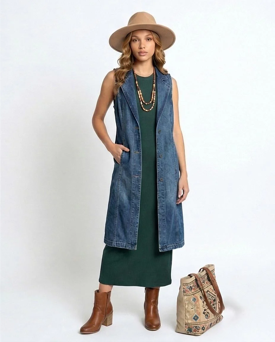RAVIN Women’s Sleeveless Ribbed Maxi Dress – Forest Green -R216161 - Image 5