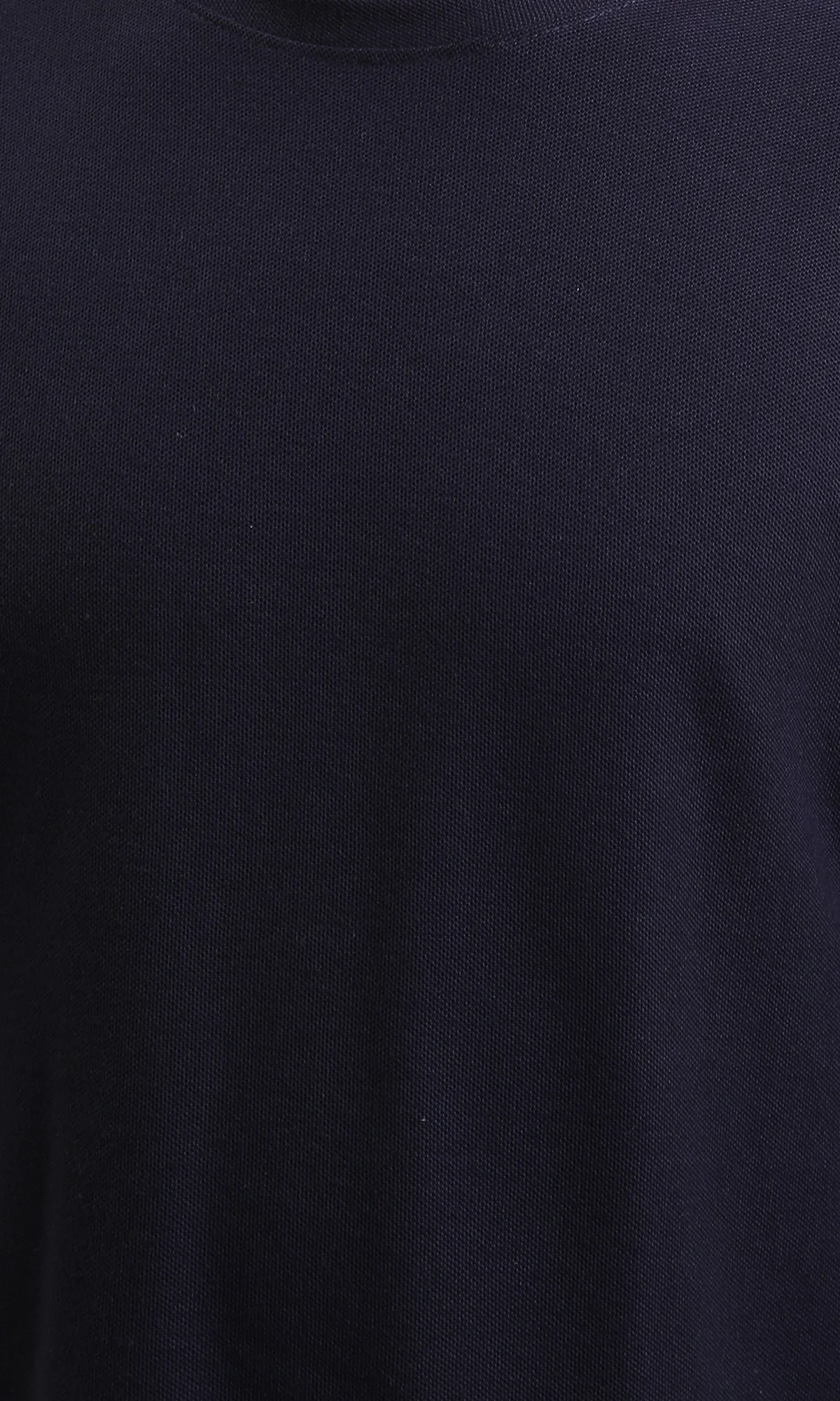 R216165 - Solid Crew Neck Relaxed Fit Tee - Navy Blue - Image 3