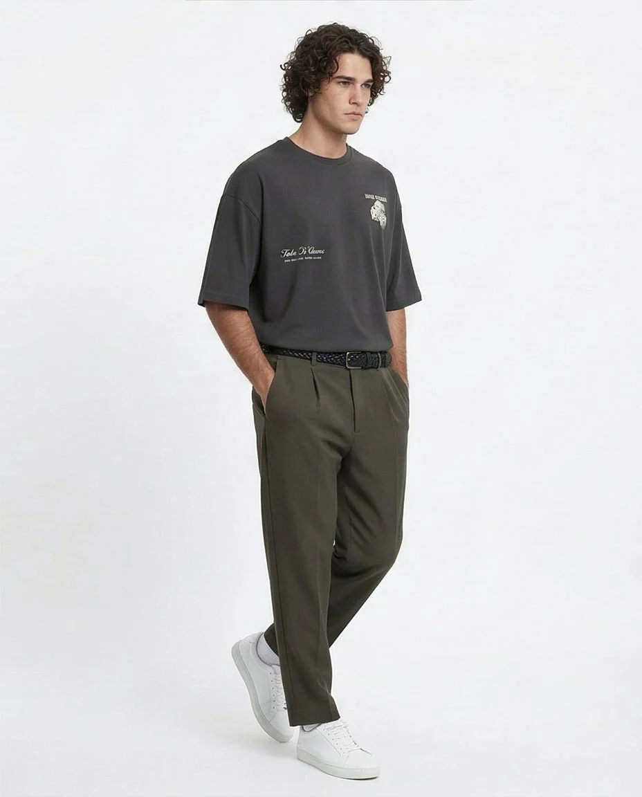 Ravin "High Stakes" Heavyweight Oversized Graphic T-Shirt – Charcoal - R216398 - Image 4