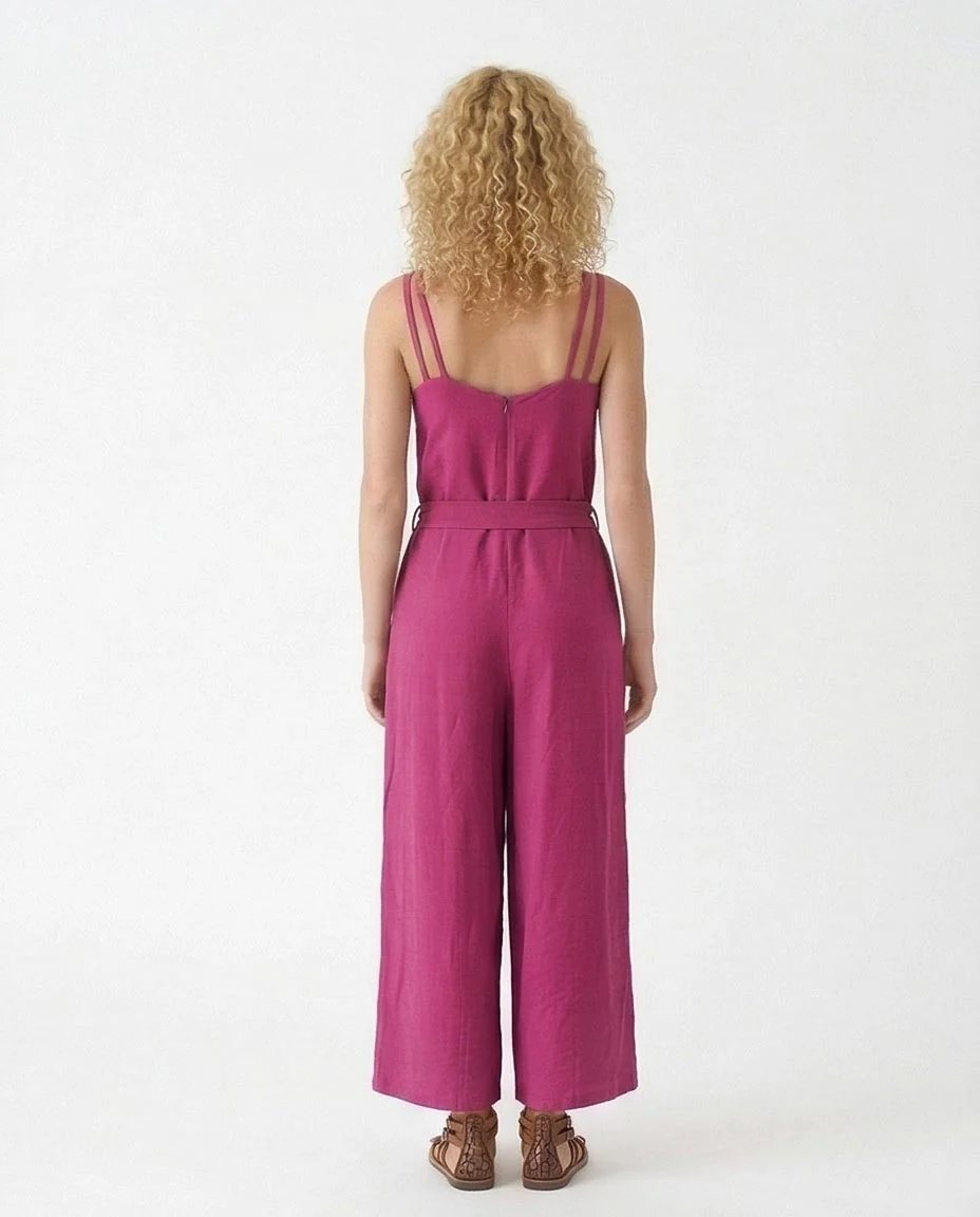 Ravin Women's Modern Boho Wide-Leg Jumpsuit – Fushia R216762 - Image 2