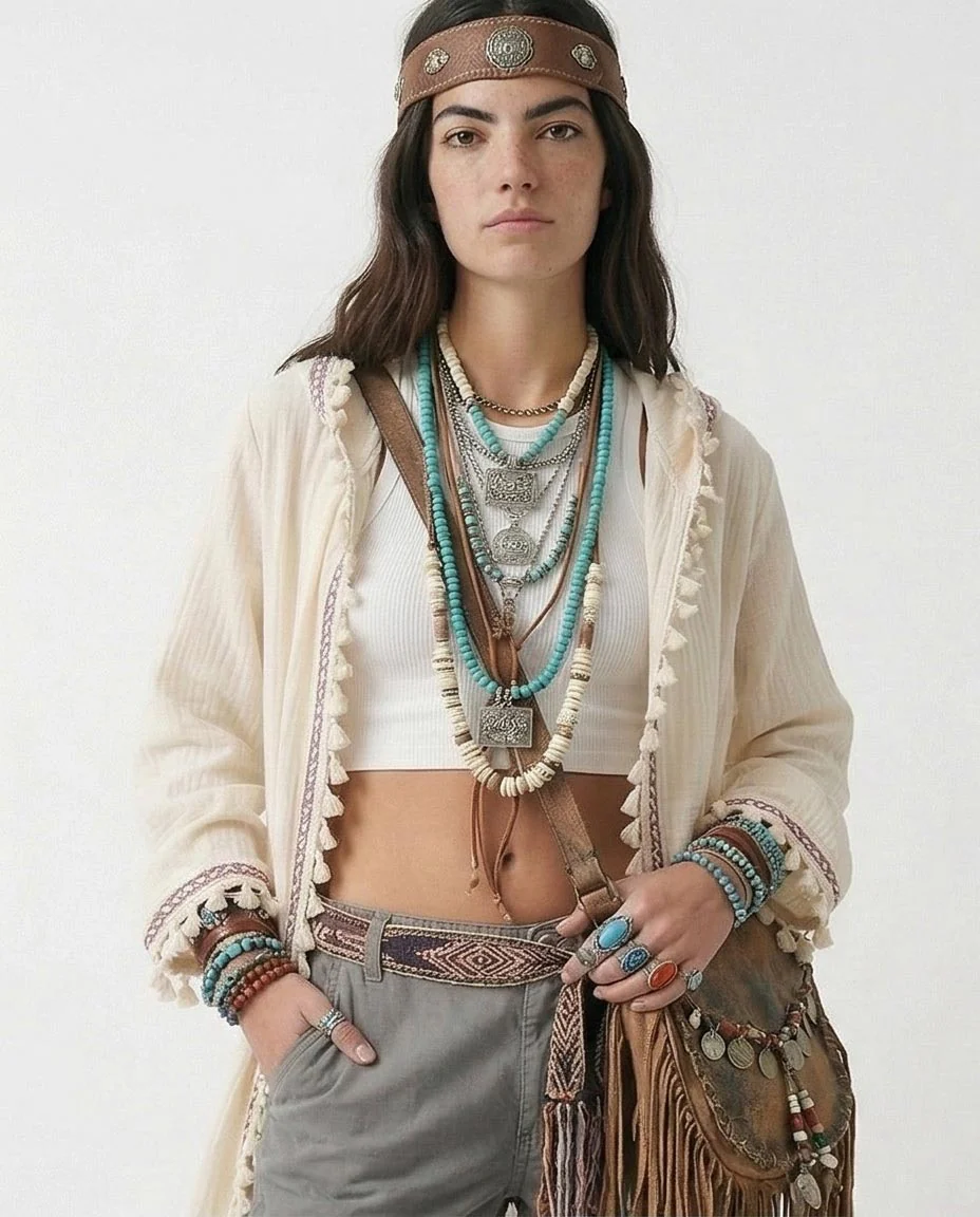 Ravin Gaia Max Boho Embellished Gauze Hooded Duster - R217017 - Image 4